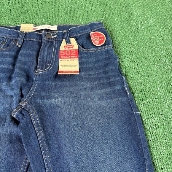 Levi’s 502 Vertical Stretch Regular Taper Midrise Rare Blue Jeans Size 27x27 NEW - Picture 6 of 15